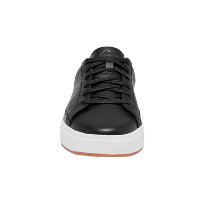 Kizik Vegas Unisex Hands-Free Leather Sneakers - Black / White