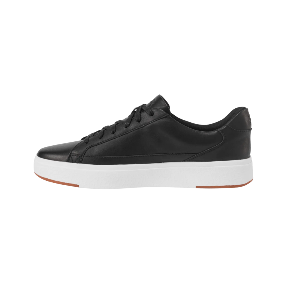Kizik Vegas Unisex Hands-Free Leather Sneakers - Black / White