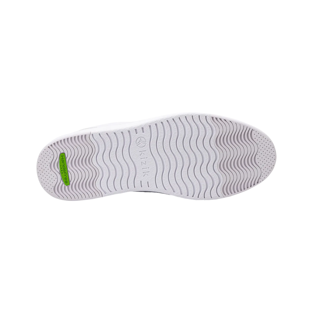 Kizik Vegas Unisex Hands-Free Leather Sneakers - Ivory White