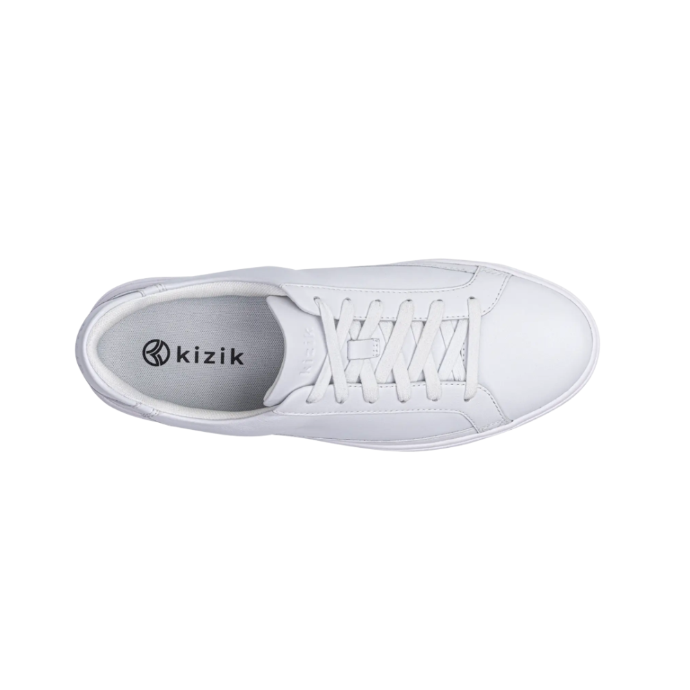 Kizik Vegas Unisex Hands-Free Leather Sneakers - Ivory White