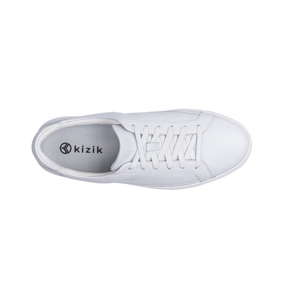 Kizik Vegas Unisex Hands-Free Leather Sneakers - Ivory White