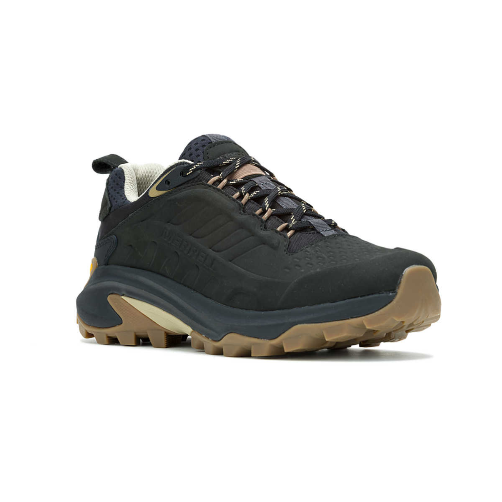 Merrell Women's Moab Speed 2 Leather Trail Running Shoes Black- Black