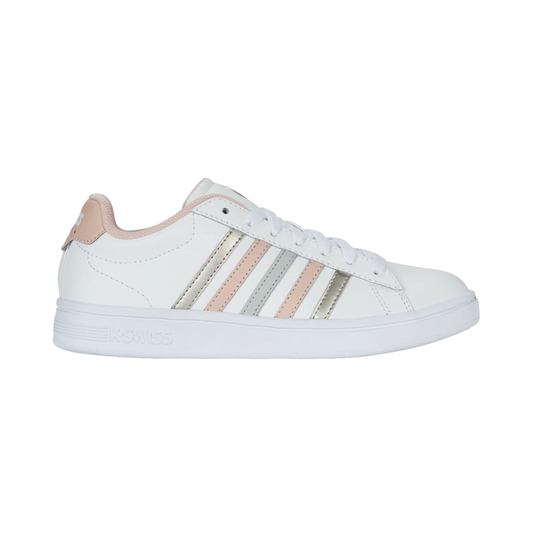 K-Swiss Court Tiebreak II – White/Cameo Rose | Classic Court Style with Everyday Comfort