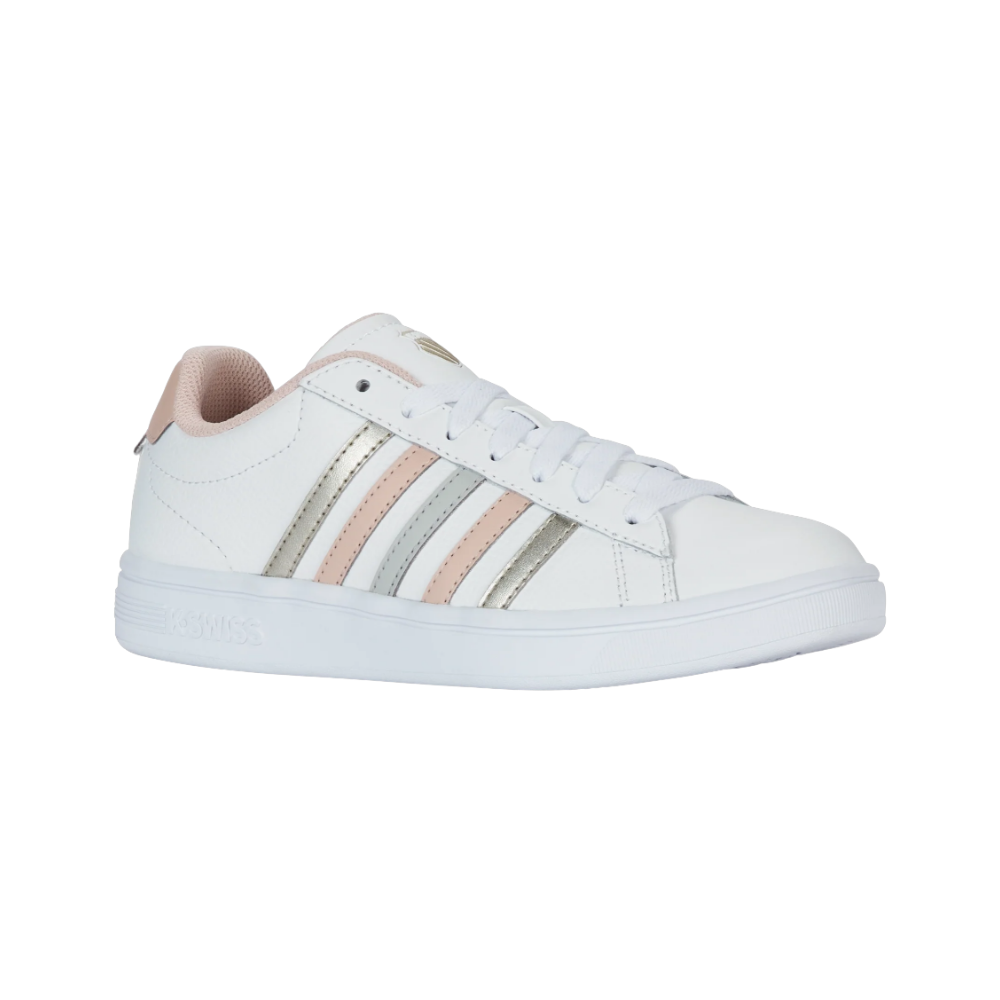 K-Swiss Court Tiebreak II – White/Cameo Rose | Classic Court Style with Everyday Comfort