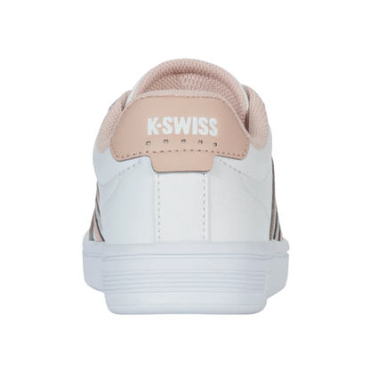 K-Swiss Court Tiebreak II – White/Cameo Rose | Classic Court Style with Everyday Comfort