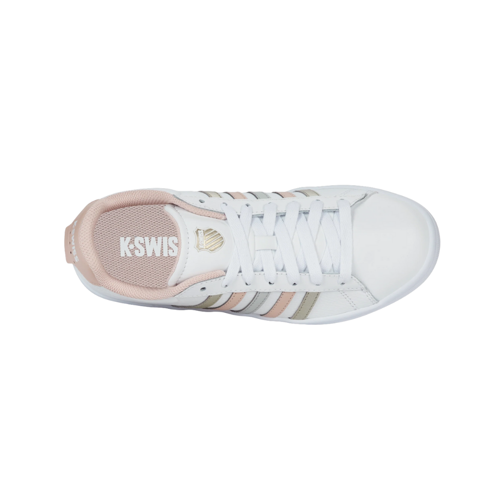 K-Swiss Court Tiebreak II – White/Cameo Rose | Classic Court Style with Everyday Comfort