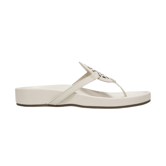 Vionic Women’s Solari Cream Leather Sandals – Arch Support, Adjustable Strap, Orthotic Slide for All-Day Comfort