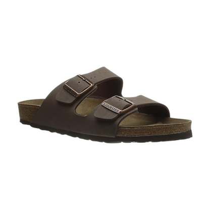 Birkenstock Arizona Classic Men's Birkibuc Sandals – Mocha Regular Fit, Iconic Two-Strap Comfort Slides with Contoured Footbed