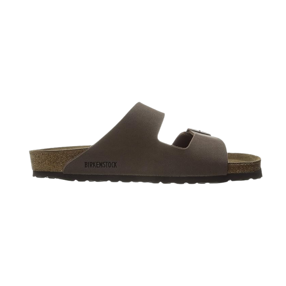 Birkenstock Arizona Classic Men's Birkibuc Sandals – Mocha Regular Fit, Iconic Two-Strap Comfort Slides with Contoured Footbed