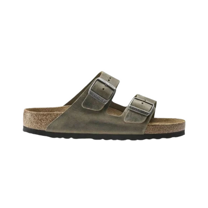 Birkenstock Arizona Unisex Oiled Leather Soft Footbed Sandals –  Faded Khaki