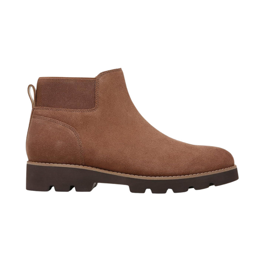 Vionic Women’s Brionie Chelsea Pull-Up Ankle Boot – Brown Suede Orthotic Support Bootie with Slip-On Comfort & Stylish Arch Support