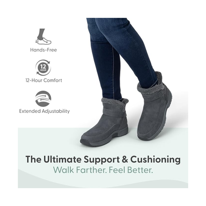Orthofeet Women's Bliss Hands-Free Orthopedic Boots Grey