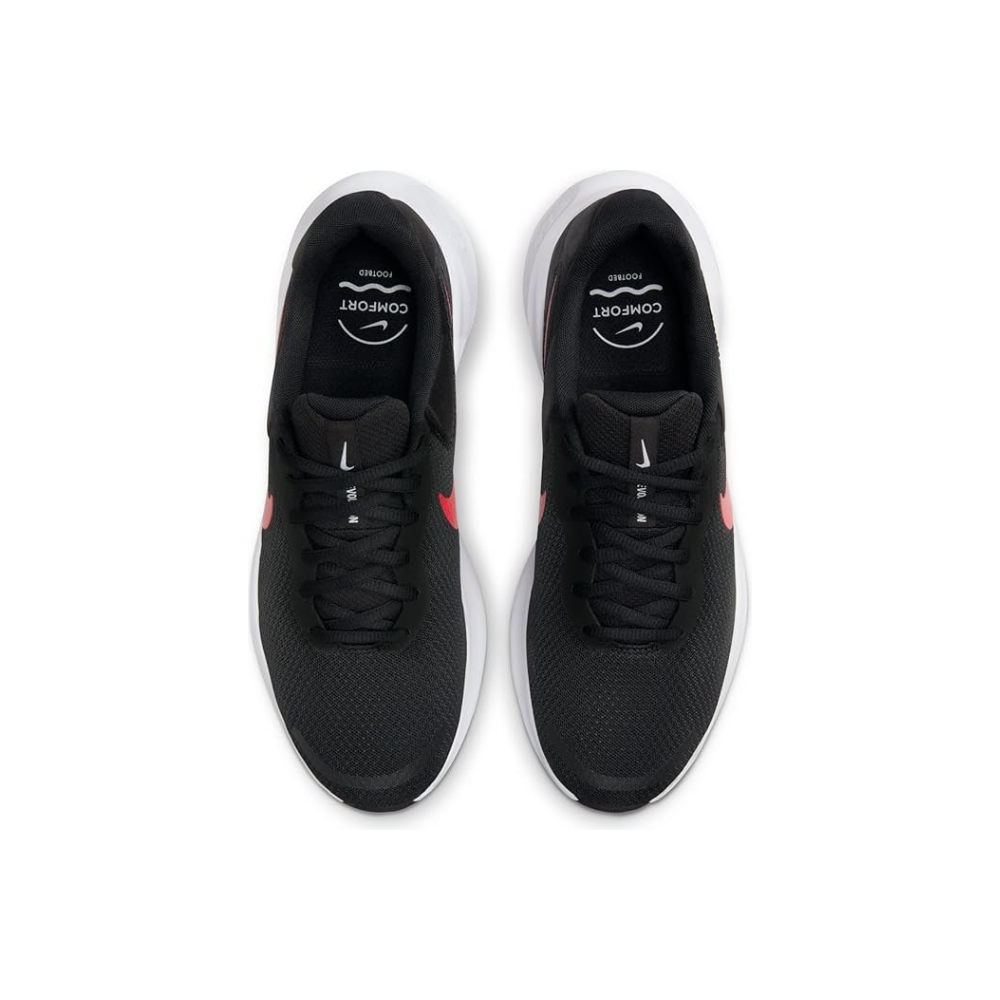 Nike Revolution 7 Running Shoe Black/White/University Red- FB2207 003