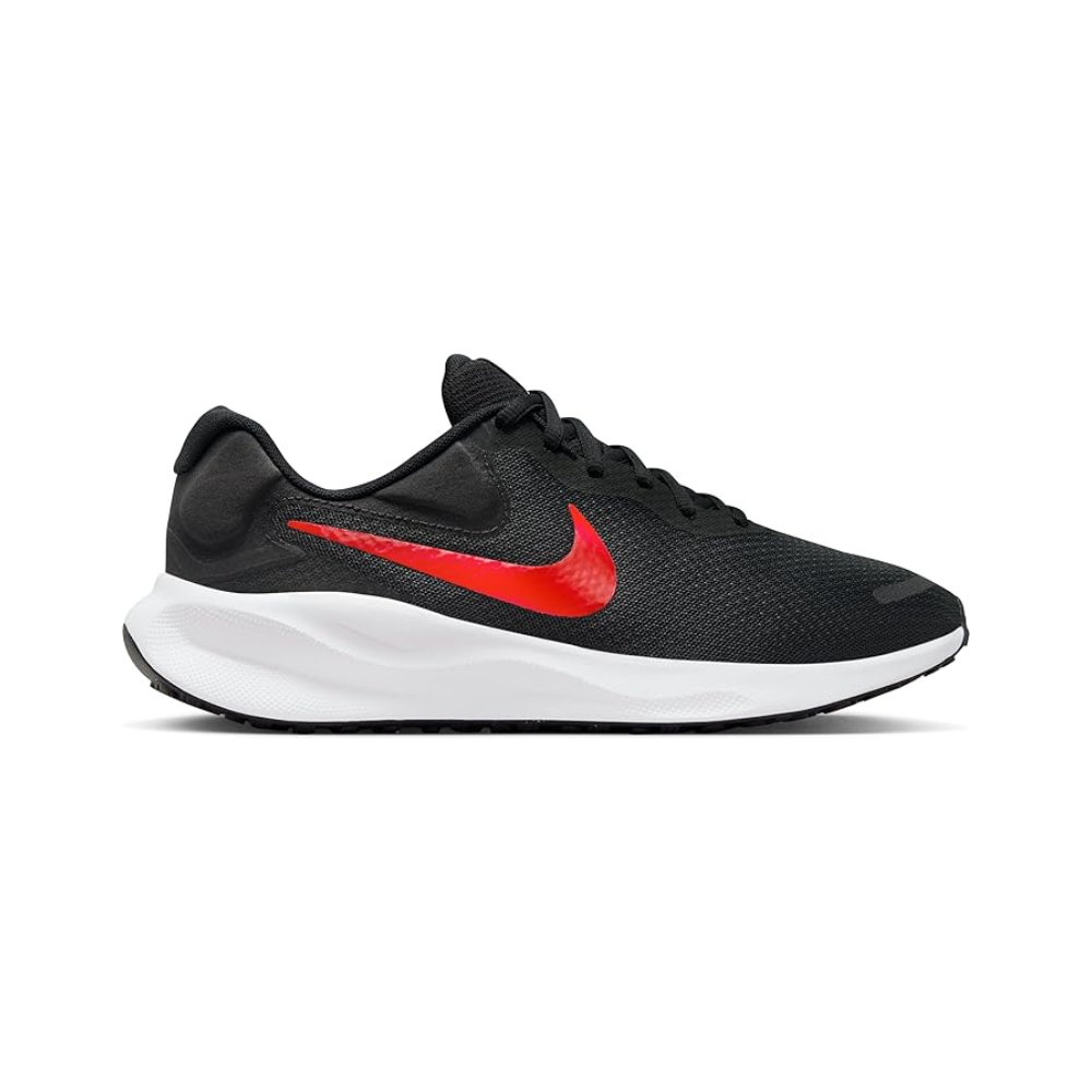 Nike Revolution 7 Running Shoe Black/White/University Red- FB2207 003