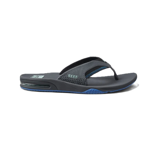 Reef Men's Fanning Bottle Opener Flip Flop Gunmetal/Ocean CJ2911