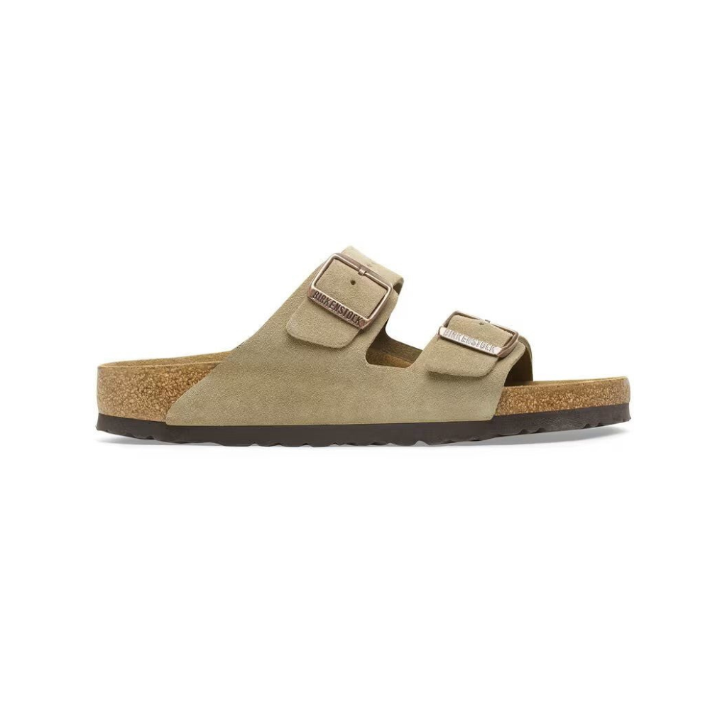 Birkenstock Arizona Suede Leather Sandals - Taupe 0051461