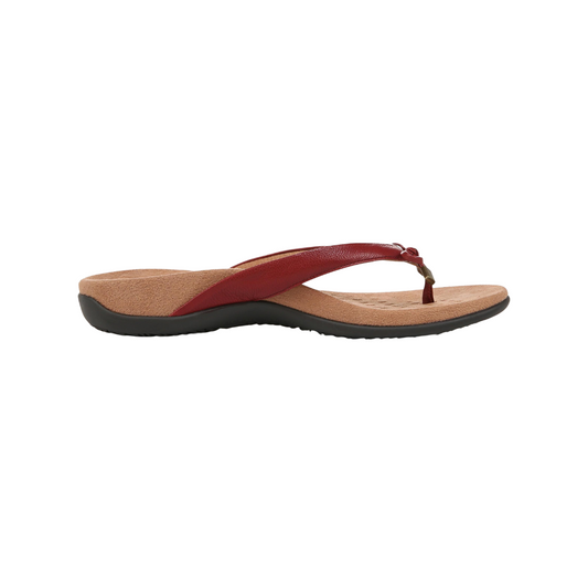 Vionic Women's Bella Leather Thong Sandals Flip-Flop Syrah I0929L1601