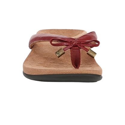 Vionic Women's Bella Leather Thong Sandals Flip-Flop Syrah I0929L1601