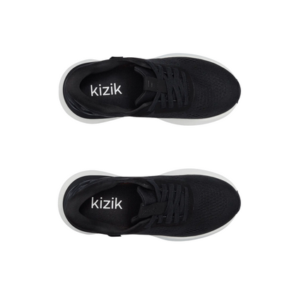 Kizik Men's Athens 2 Hand's Free Lightweight Sneaker Black/White