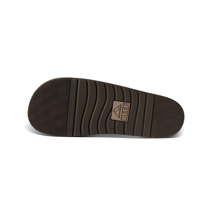 Reef Men's Ojai Two Bar Cushioned Footbed Brown Leather Sandal CJ5525