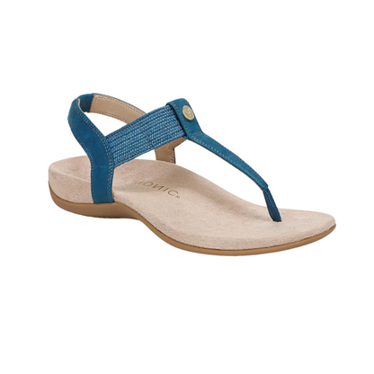 Vionic Brea Toe Post Slingback Sandal Celestial Teal Nubuck I9863L5403