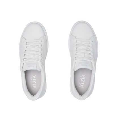 Kizik Women’s Vegas 2 – Hands-Free Leather Sneakers - Bright White