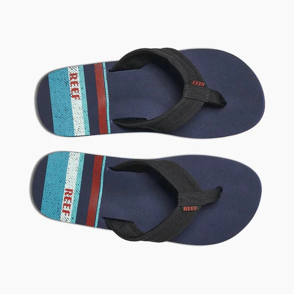 Reef Men's Waters  Navy / Stripe Flip-Flop RF0A3YKUNSR Sandals