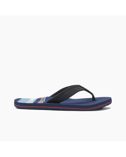 Reef Men's Waters  Navy / Stripe Flip-Flop RF0A3YKUNSR Sandals