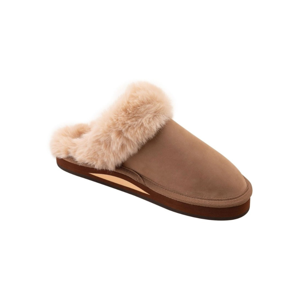Rainbow Sandals Women's Sunset Snugs – Premier Leather Slipper Dark Brown