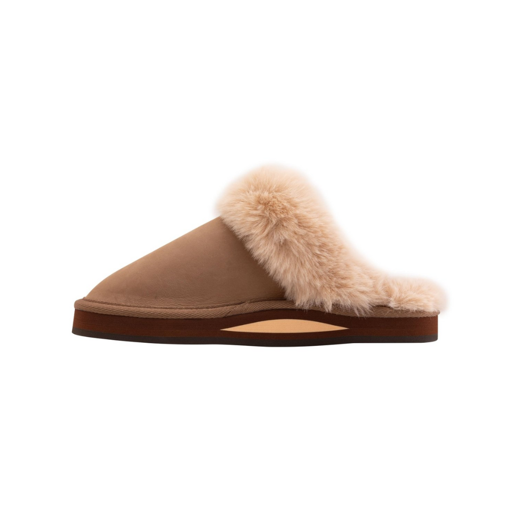 Rainbow Sandals Women's Sunset Snugs – Premier Leather Slipper Dark Brown