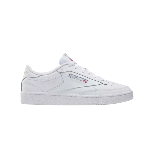 Reebok Men's Club C 85 Tennis Shoes, Casual Fashion White/Sheer Grey