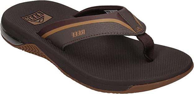Reef Men Anchor Water friendly Comfortable and Lightweight Flipflop Sandal Brown / Gum