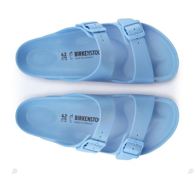 Birkenstock Unisex Arizona Essentials Slide-On Sandal, Sky Blue