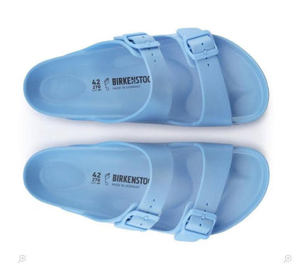 Birkenstock Unisex Arizona Essentials Slide-On Sandal, Sky Blue