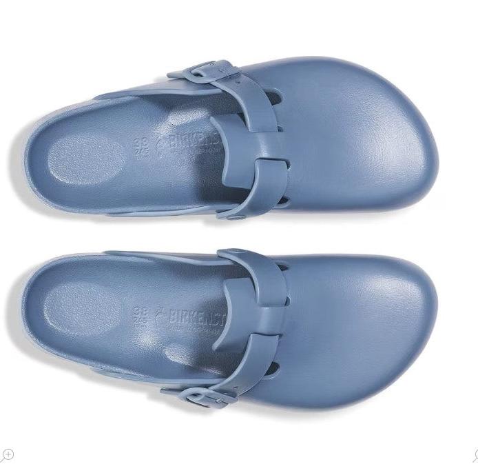 Birkenstock Women's Blue Boston EVA Mule, Elemental blue, Narrow
