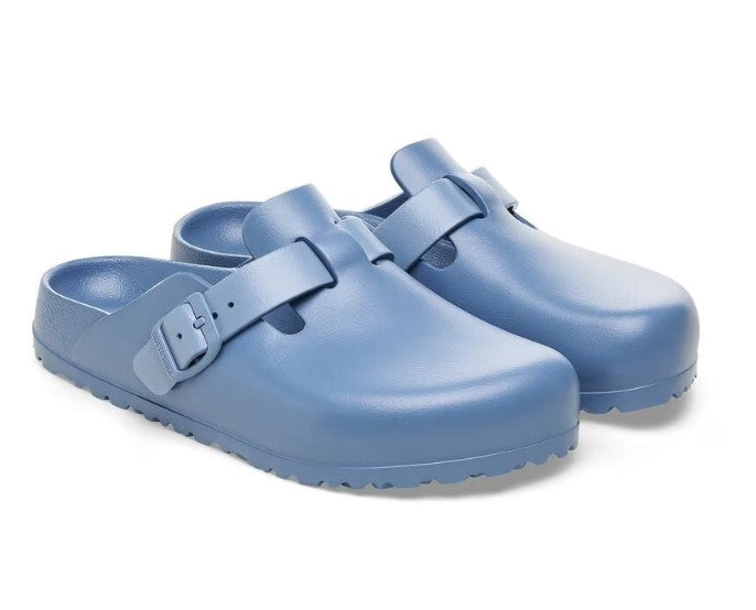 Birkenstock Women's Blue Boston EVA Mule, Elemental blue, Narrow