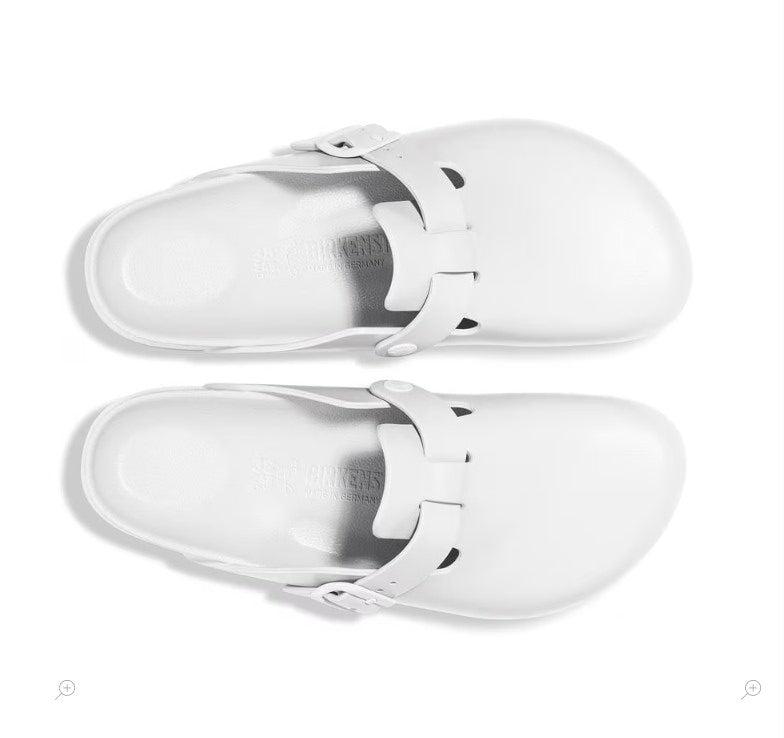 Birkenstock Women's Boston EVA Clog – Lightweight, Waterproof White Slip-On Comfort Shoe