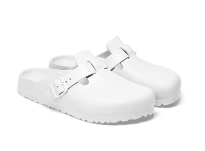 Birkenstock Women's Boston EVA Clog – Lightweight, Waterproof White Slip-On Comfort Shoe