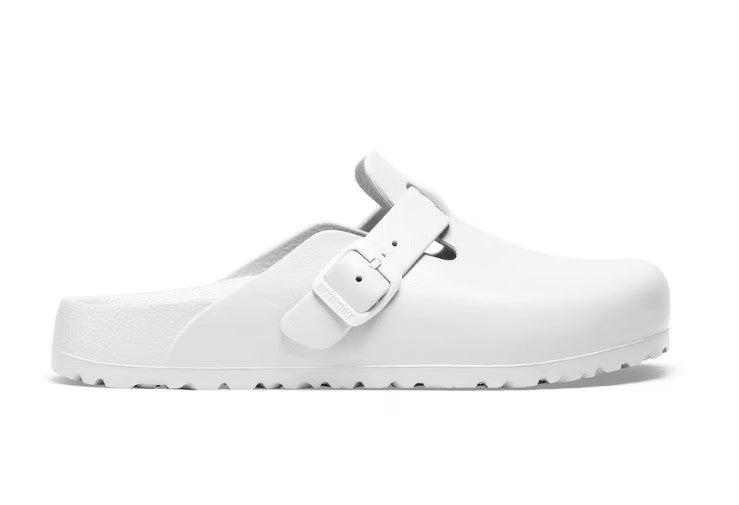 Birkenstock Women's Boston EVA Clog – Lightweight, Waterproof White Slip-On Comfort Shoe