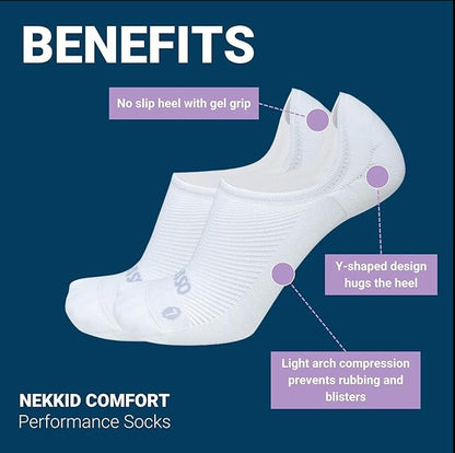 OS1st Active Comfort Socks | No Show – White