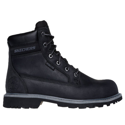 Skechers Longrider Men's Steel Toe Workboot, Black