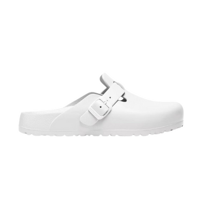 Birkenstock Women's Boston EVA Clog – Lightweight, Waterproof White Slip-On Comfort Shoe