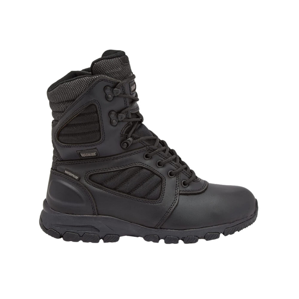 MAGNUM Men's 8.0 Waterproof Tactical Boots, Leather Side Zip Military Combat Desert