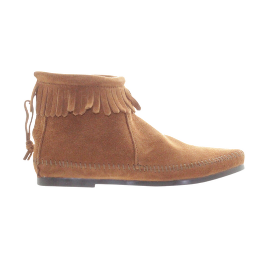 Minnetonka Back Zip Hardsole Boot Brown 282 Women's Boot