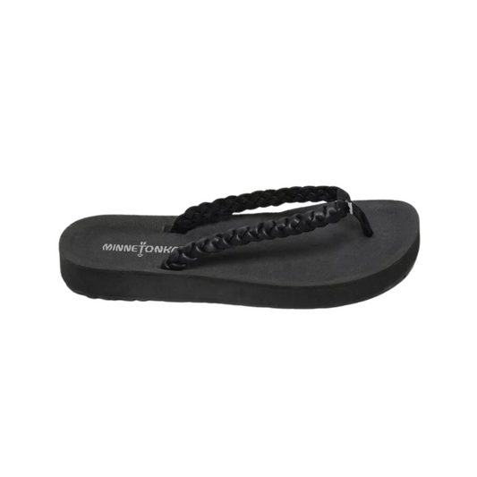 Minnetonka Hallie Black 75001 Women's Flip Flop