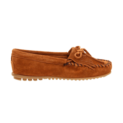 Minnetonka Kilty Brown Leather 402 Women's Shoes