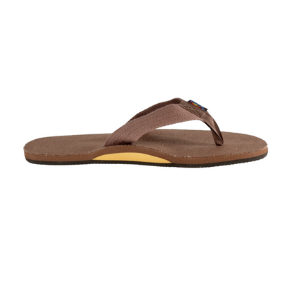 Rainbow Sandals Men's Hemp Single Layer Brown Flipflop