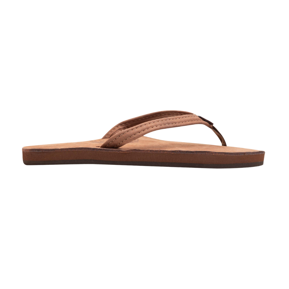 Rainbow Women's Luxury Leather Narrow Single Nogales Wood Brown Sandal