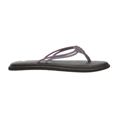 Sanuk Yoga Knotty Women's Size Grey/Pink Sandals Flip Flops 1016036LGWB