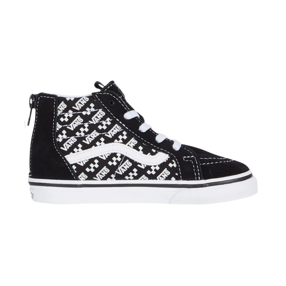 Vans Sk8 HI Zip Logo Repeat Black /True White Toddler Shoes